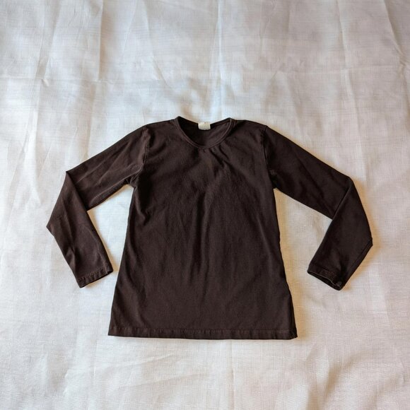 Lilax Basics Other - Lilax Basic Girls Brown Cotton Long Sleeve Top